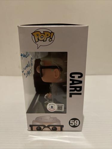 Ed Asner Signed Autographed Carl UP Disney Pixar  Funko Pop 59 Beckett COA 7