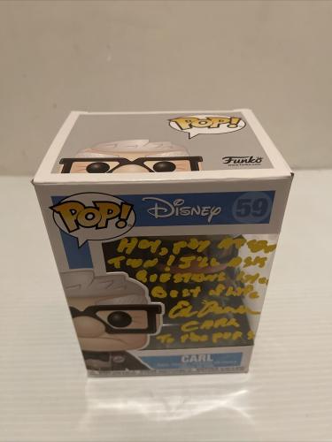 Ed Asner Signed Autographed Carl UP Disney Pixar  Funko Pop 59 Beckett COA 5