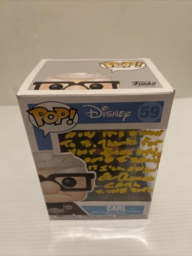 Ed Asner Signed Autographed Carl UP Disney Pixar  Funko Pop 59 Beckett COA 6