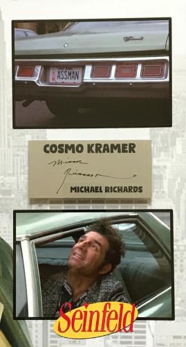 COSMO KRAMER (Seinfeld) “The Assman” Metal Replica License Plate Framed Display