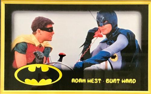 ADAM WEST/ BURT WARD (Batman/Robin) signed custom framed display-JSA