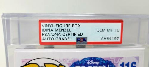 IDINA MENZEL Signed Frozen "ELSA" Funko POP! Figure PSA/DNA Graded 10 SLABBED