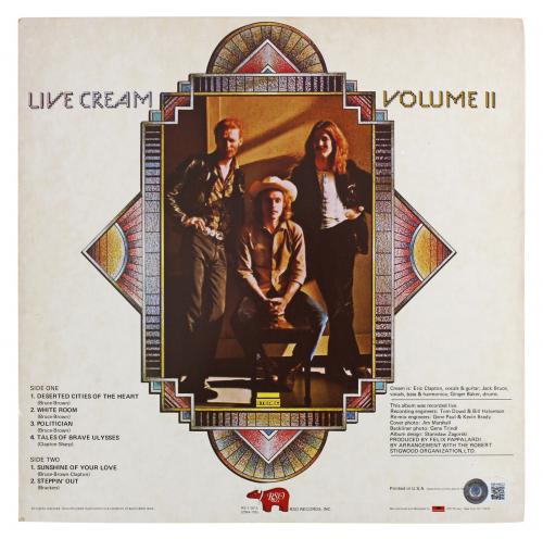 Eric Clapton Signed Live Cream Volume II Album Cover W/ Vinyl BAS #AB14632