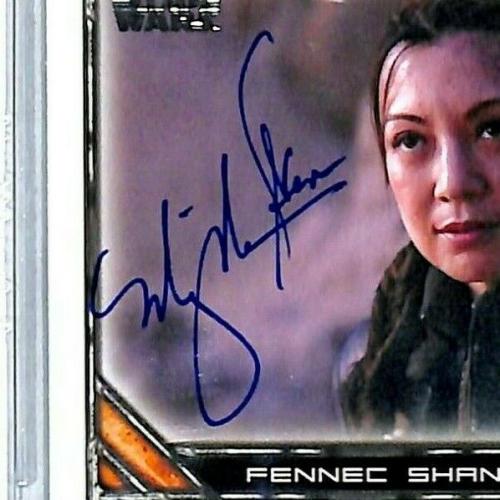 2020 Star Wars Mandalorian MING-NA WEN Signed "Fennec Shand" Card #62 BAS Slab