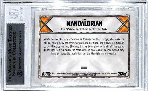 2020 Star Wars Mandalorian Bronze MING-NA WEN Signed Fennec Shand Card BAS Slab