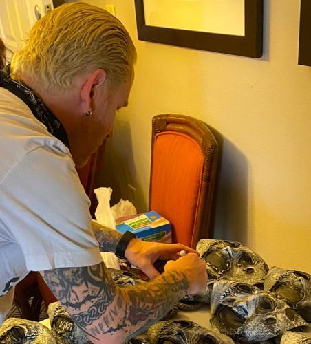 Corey Taylor Signed Autographed Slipknot Mask Iowa Proof Beckett Witnessed COA