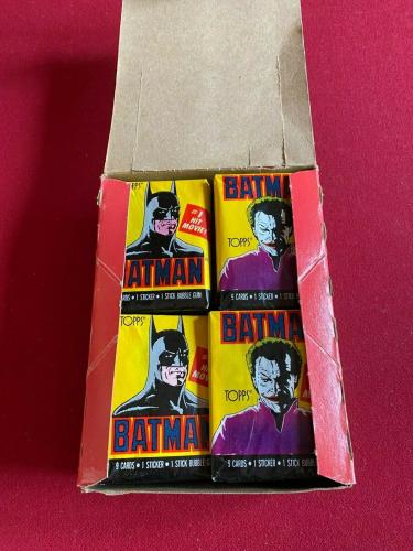 1989, BATMAN, Topps  "Un-Opened", Wax Box (36 Packs) Scarce / Vintage