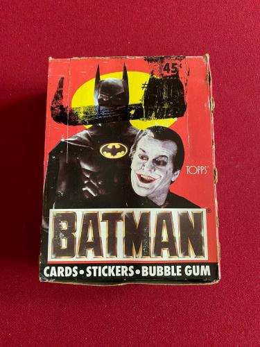 1989, BATMAN, "Un-Opened", (2) Wax Packs (Scarce / Vintage) Topps