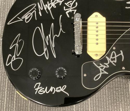 Stone Sour Signed Guitar Alt Metal Corey Taylor Root Economaki +2 Autograph JSA