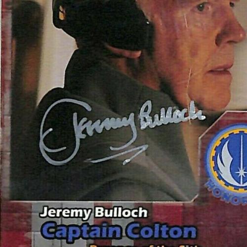 JEREMY BULLOCH Signed Auto Custom Star Wars "Captain Colton" Card BAS Slabbed