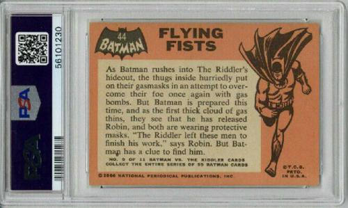 1966 Topps Batman #44 Flying Fists Psa 6 Excellent Mint Low Population Rare