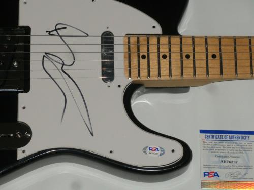 Bruce Dickinson Signed Black Electric Guitar Iron Maiden Autographed Psa Coa