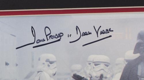 Dave Prowse Signed Framed 11x14 Star Wars Darth Vader Photo BAS F44434