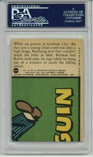 1966 Topps Batman A Series #34a Baby Sitter Psa 6 Excellent Mint Low Population