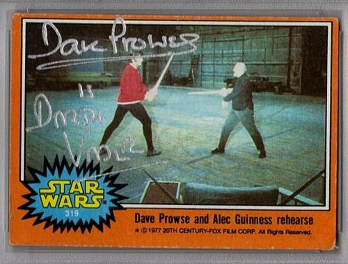 1977 TOPPS Star Wars DAVE PROWSE Signed Auto "DARTH VADER" Card SLABBED PSA/DNA