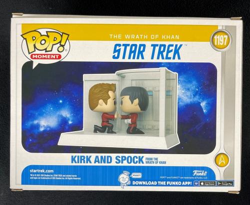 William Shatner Signed Star Trek Warth Of Khan Kirk And Spock Funko Pop JSA COA