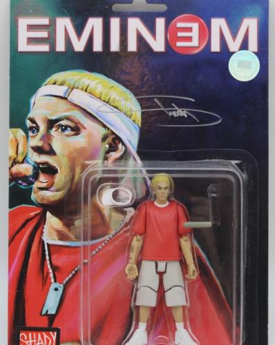 Eminem Marshall Mathers Slim Shady Signed Action Figure Toy Beckett/LOA AB62843