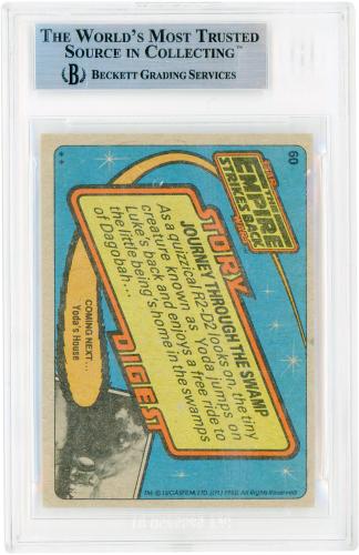 Mark Hamill and Stuart Freeborn Star Wars Autographed 1980 Topps Empire Strikes Back #60 Beckett Authenticated Card