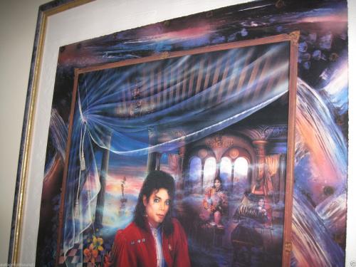 Michael Jackson Signed Autographed 30x40 Serigraph The Book 3/375 Jsa ... Michael Jackson In Gold Magazine
