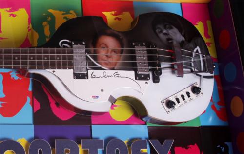 Beatles Paul McCartney Cased Airbrushed Hofner Bass Guitar Preorder PSA AFTAL