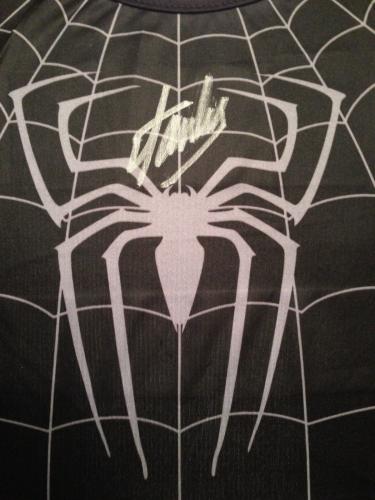 Stan Lee Signed Marvel Black Spiderman Full Adult Costume W/ Stan Lee Hologram
