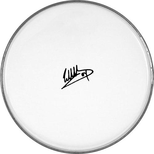 Eddie Van Halen Autographed Facsimile Signed Clear 12 Inch Drumhead