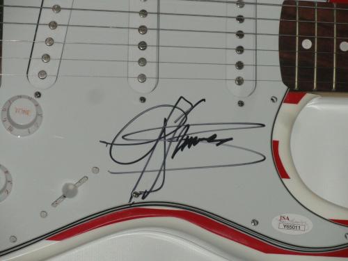 Gene Simmons Signed Usa Flag Electric Guitar Kiss Legend Rare Jsa Loa
