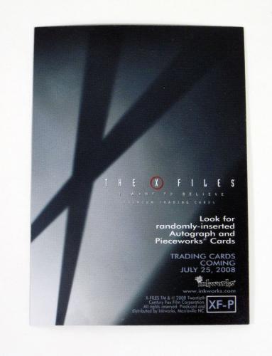X Files I Want To Believe Promo Card XF-1 