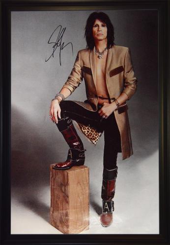 Aerosmith Steven Tyler Signed 24x36 Vintage Canvas Poster Photo Video Proof