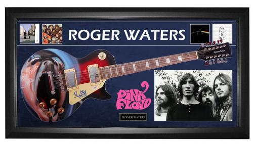 Pink Floyd Roger Waters Signed Guitar + Display Shadowbox Case PSA AFTAL UACC RD