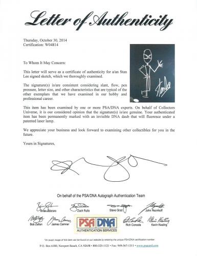 Stan Lee Signed & Framed 8x10 Handdrawn Spiderman Sketch JSA & PSA