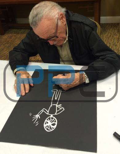 Stan Lee Signed 16x20 Canvas w/ Spider-man Sketch PSA/DNA #W00378
