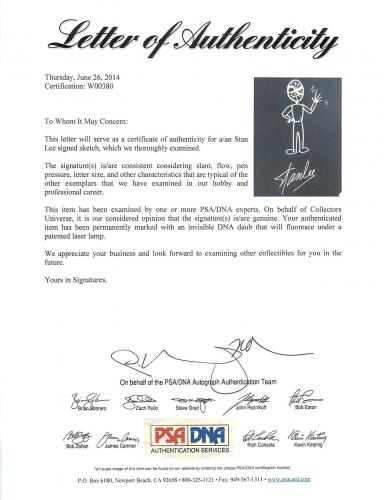Stan Lee Signed 16x20 Canvas w/ Spider-man Sketch PSA/DNA #W00380