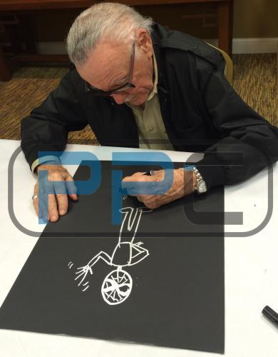 Stan Lee Signed 16x20 Canvas w/ Spider-man Sketch PSA/DNA #W00381