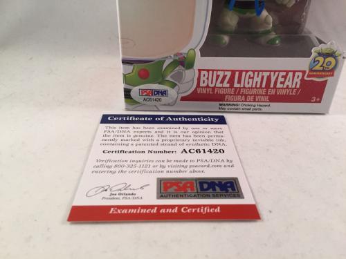 Tim Allen Signed Disney Toy Story Buzz Lightyear Funko Pop Psa/dna 2