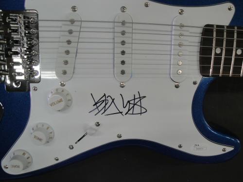 Travis Barker Hand Signed Autographed Electric Guitar Blink 182 JSA S40633