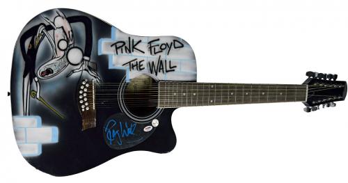 Roger Waters Autographed Airbrushed The Wall Acoustic Guitar AFTAL UACC RD COA P