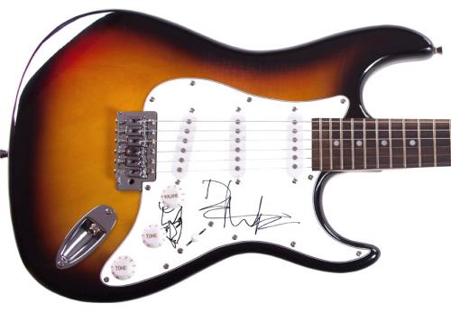 Dave Matthews Sketched Autographed Signed Sunburst Guitar UACC RD COA AFTAL