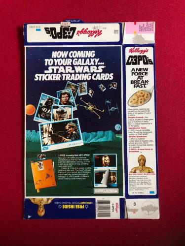 1984, Star Wars, C-3PO's Cereal Box (Flat) Scarce (Kellogg's)