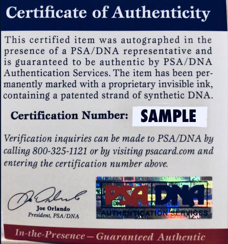 psa dna certification number