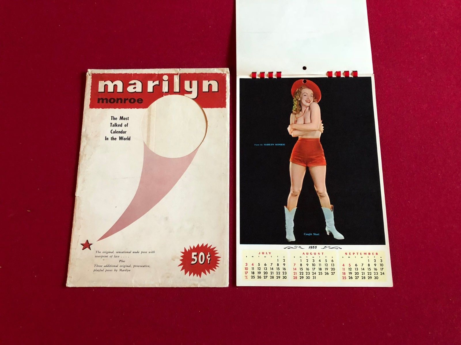 1954, Marilyn Monroe, (4Photo) Calendar w/ Original Envelope" (Scarce)