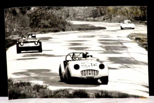 1950's-60's, Lot of (4) Original Triumph Race Car Photos, Norm Leigh Driver
