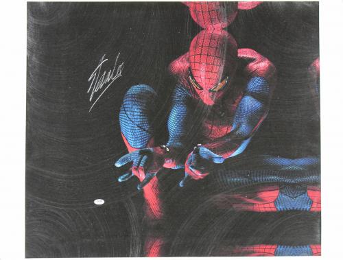 Stan Lee Marvel Signed 20x24 Spider-Man Canvas PSA/DNA #W18580