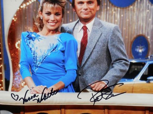 VANNA WHITE PAT SAJAK #SN2 Wheel of Fortune autograph signed photo REPRINT 