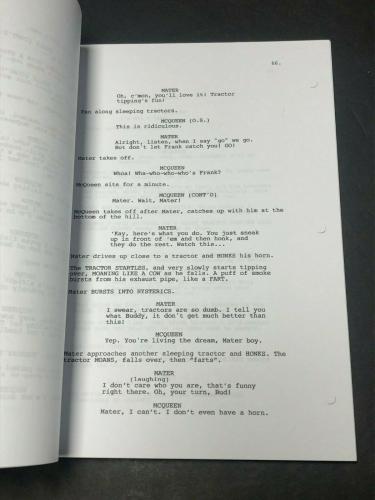 Tommy Chong And Cheech Marin Signed Cars Movie Script 