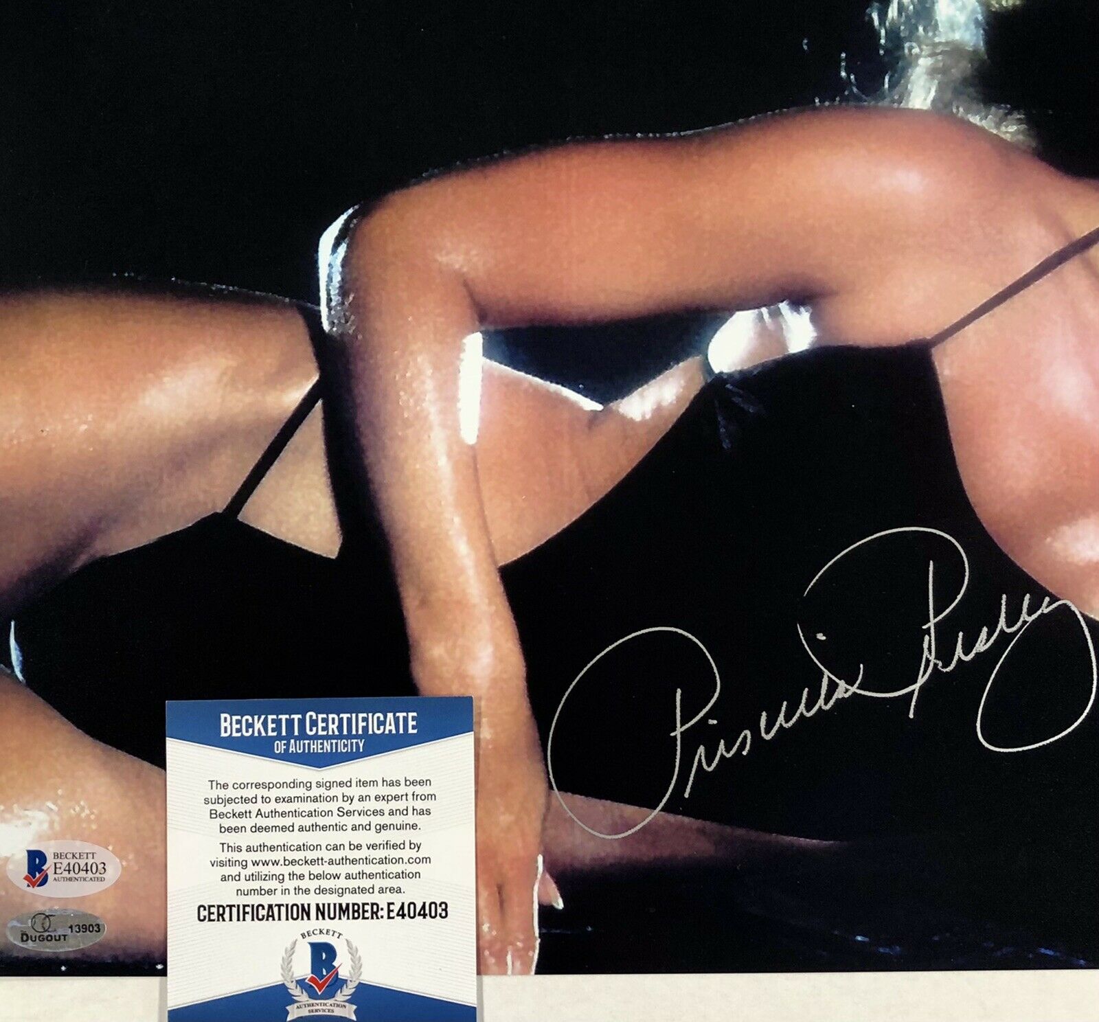 Priscilla Presley Autograph 11x14 Photo Elvis The Naked 