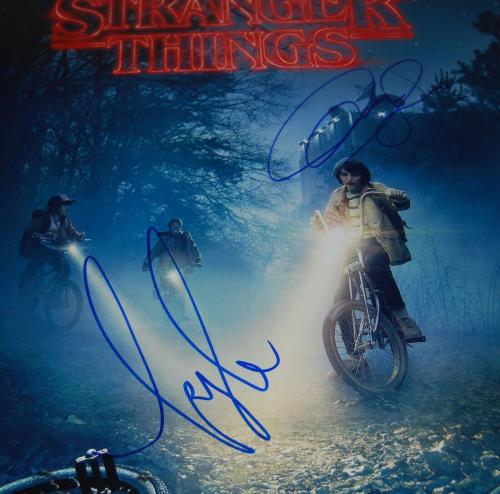 MICHAEL STEIN & KYLE DIXON signed (STRANGER THINGS) 12X18 photo COMPOSERS W/COA