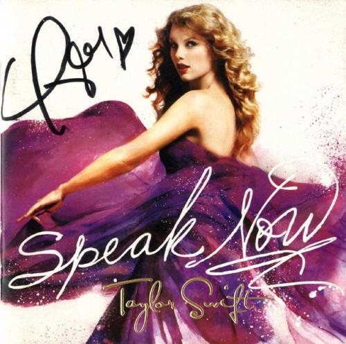 Taylor Swift Autographed Speak Now CD Cover Guitar RACC TS UACC RD AFTAL