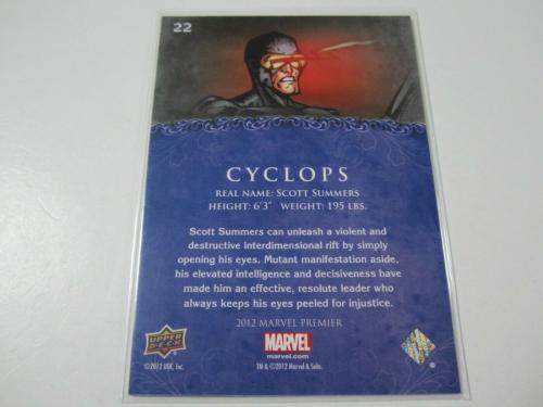 2012 Upper Deck Ud Marvel Premier Limited Scott Summers Cyclops #'d 025/199