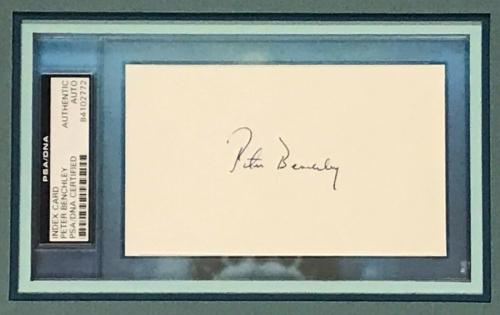 PETER BENCHLEY (Author) JAWS signed custom framed display-PSA Slabbed/Authentic